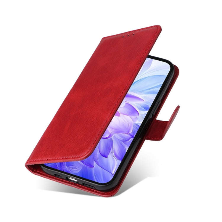 For Honor X60i Classic Calf Texture Flip Leather Phone Case(Red)