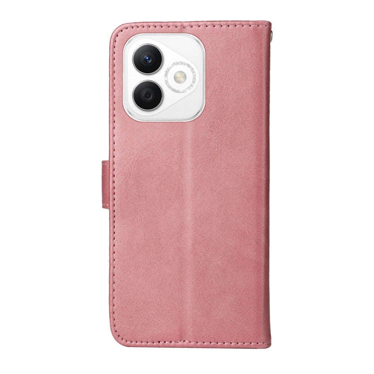 For Honor X60i Classic Calf Texture Flip Leather Phone Case(Rose Gold)
