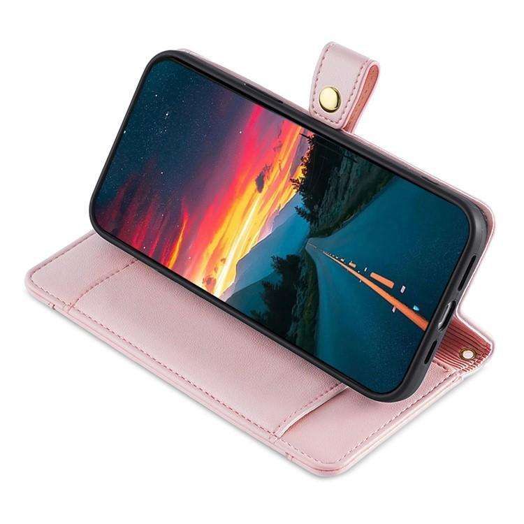 For Honor X8c 4G Sheep Texture Cross-body Zipper Wallet Leather Phone Case(Pink)