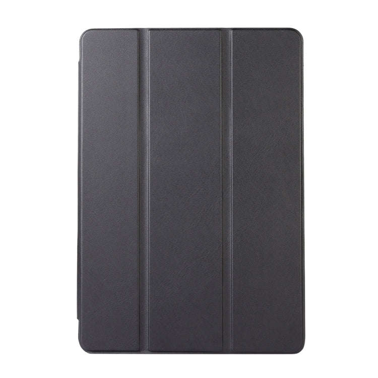 For Huawei MatePad 11 2023 Solid Color 3-folding Leather Tablet Case(Black)