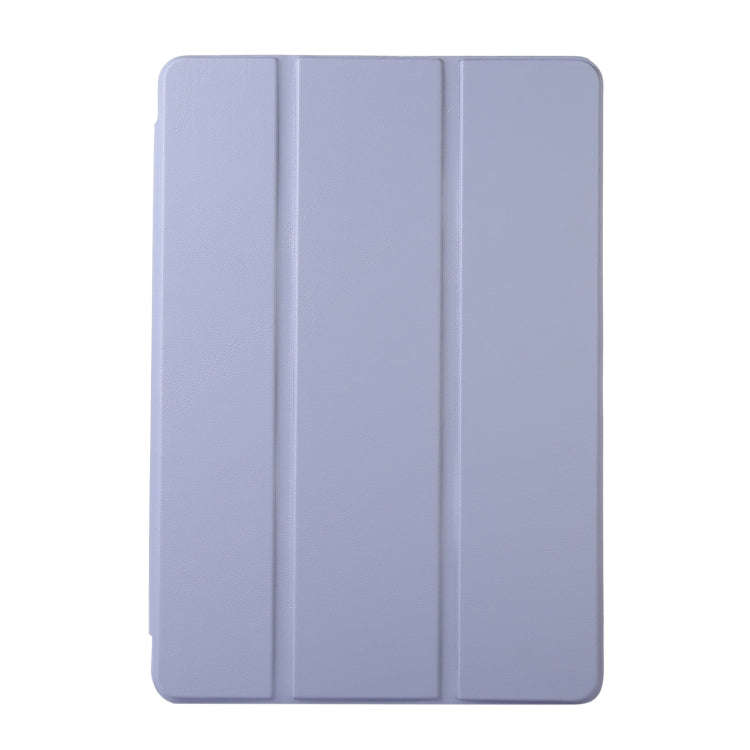 For Huawei MatePad 11 2023 Solid Color 3-folding Leather Tablet Case(Lavender Grey)