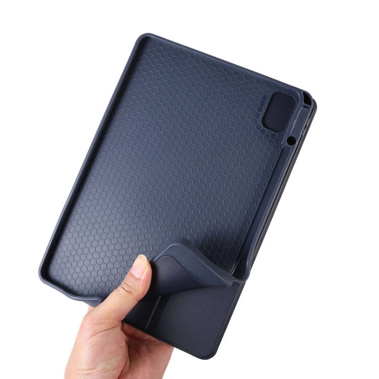 For Huawei MatePad 11 2023 Solid Color 3-folding Leather Tablet Case(Lavender Grey)