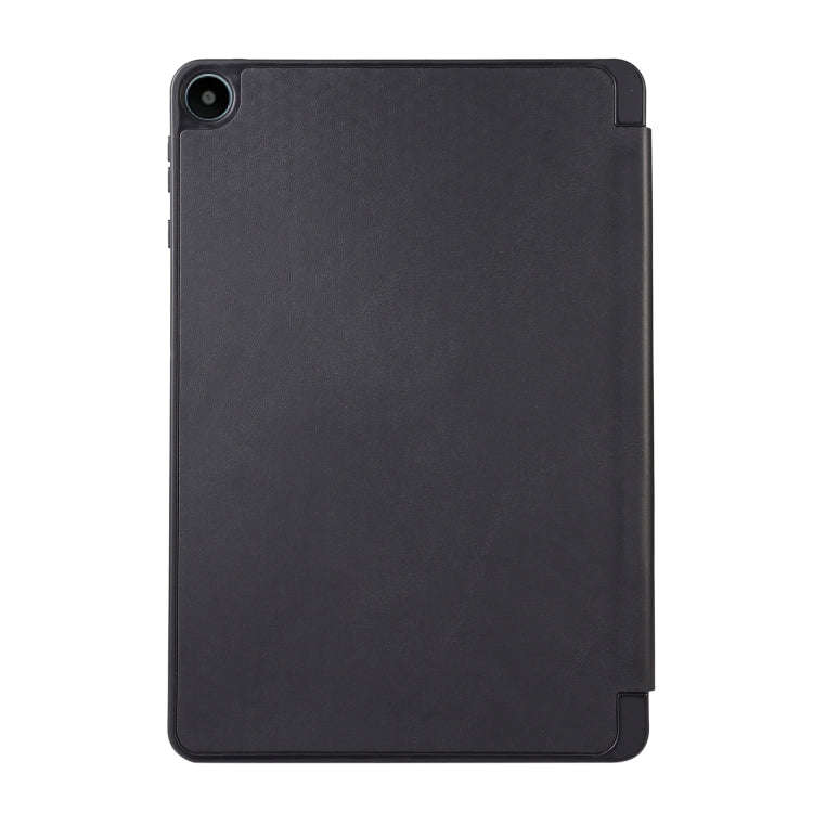 For Huawei MatePad SE Solid Color 3-folding Leather Tablet Case(Black)