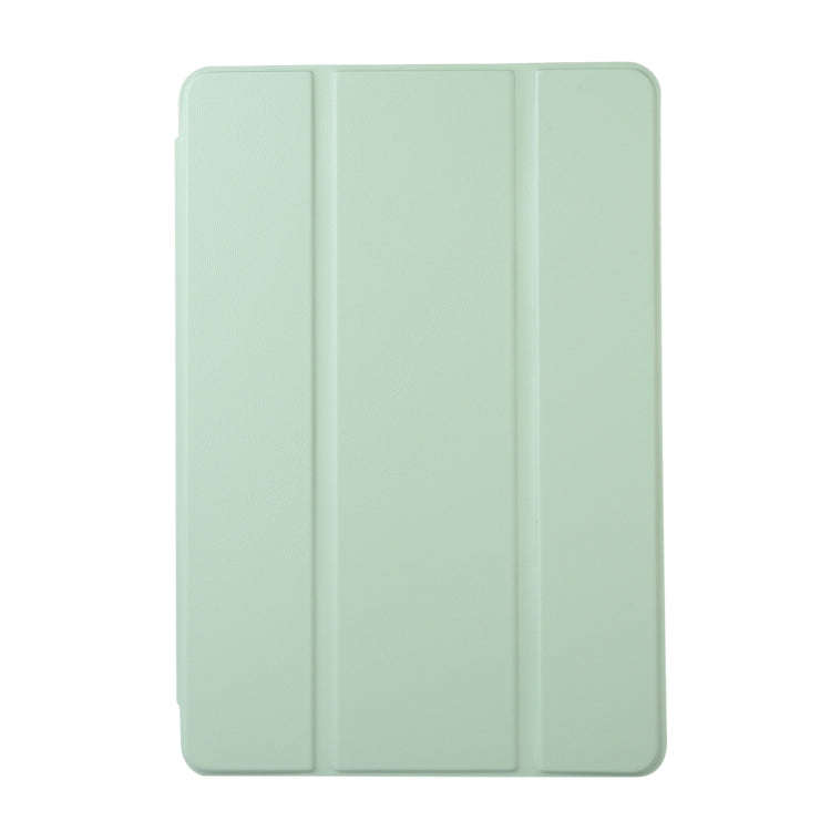 For Huawei MatePad SE Solid Color 3-folding Leather Tablet Case(Matcha Green)