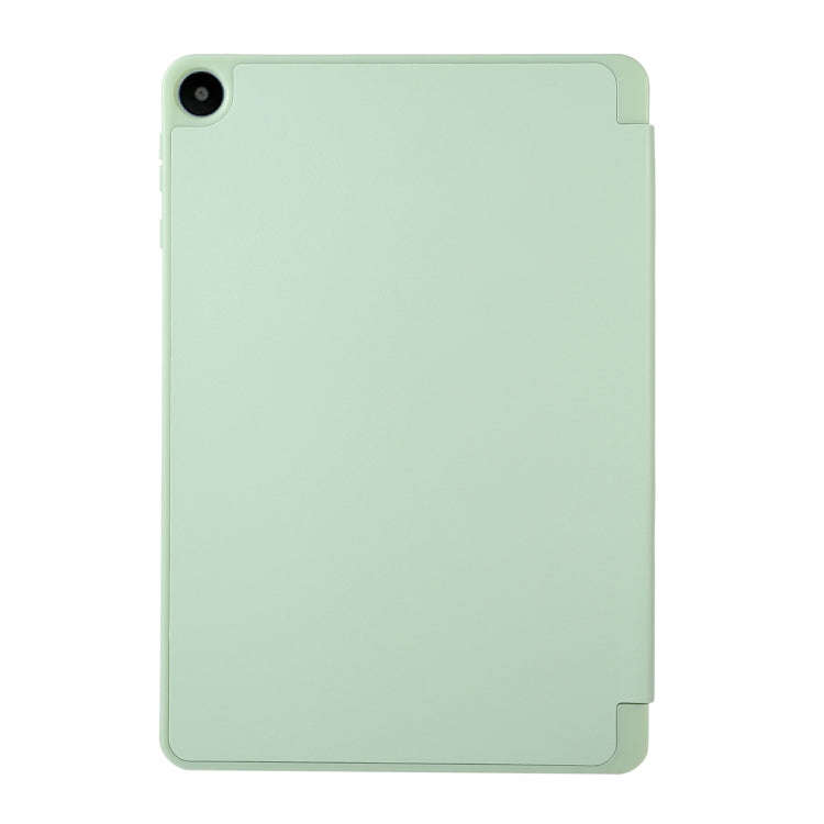 For Huawei MatePad SE Solid Color 3-folding Leather Tablet Case(Matcha Green)