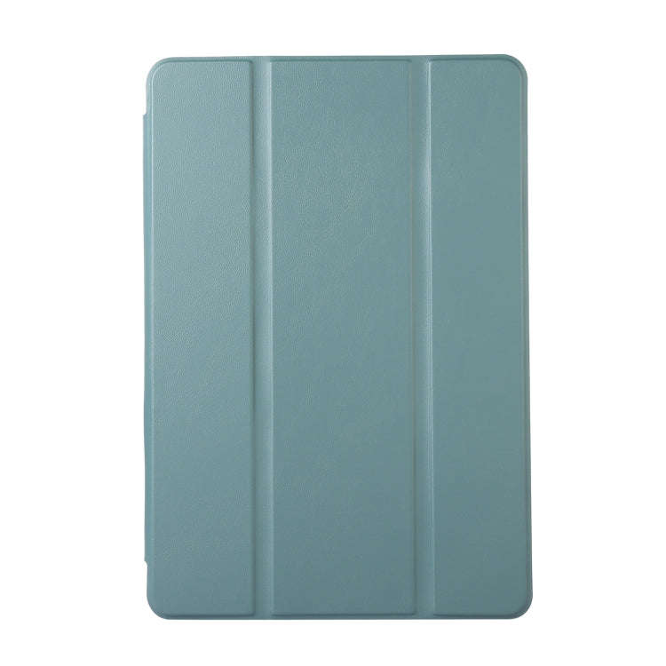 For Huawei MatePad SE Solid Color 3-folding Leather Tablet Case(Dark Green)