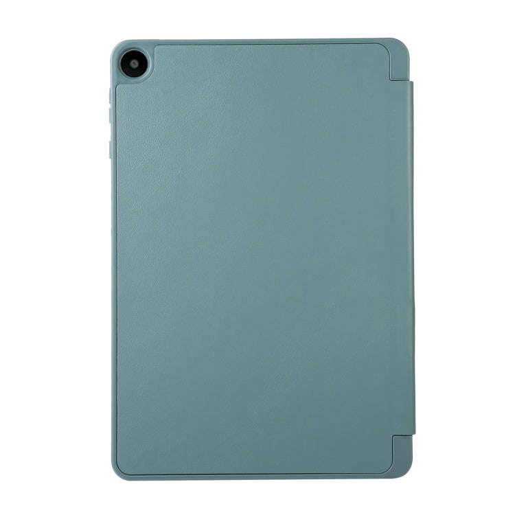 For Huawei MatePad SE Solid Color 3-folding Leather Tablet Case(Dark Green)