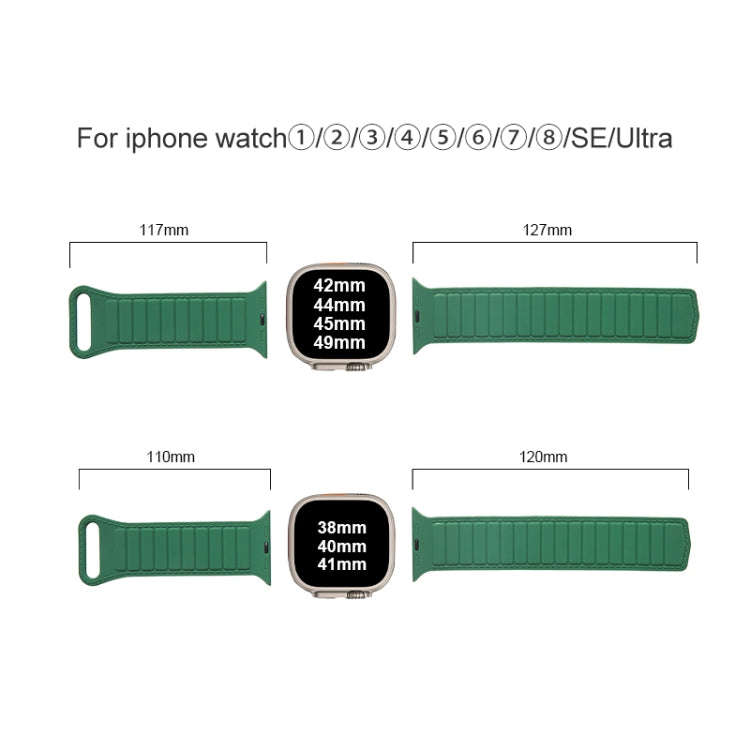 For Apple Watch 9 41mm Loop Magnetic Silicone Watch Band(Pink)