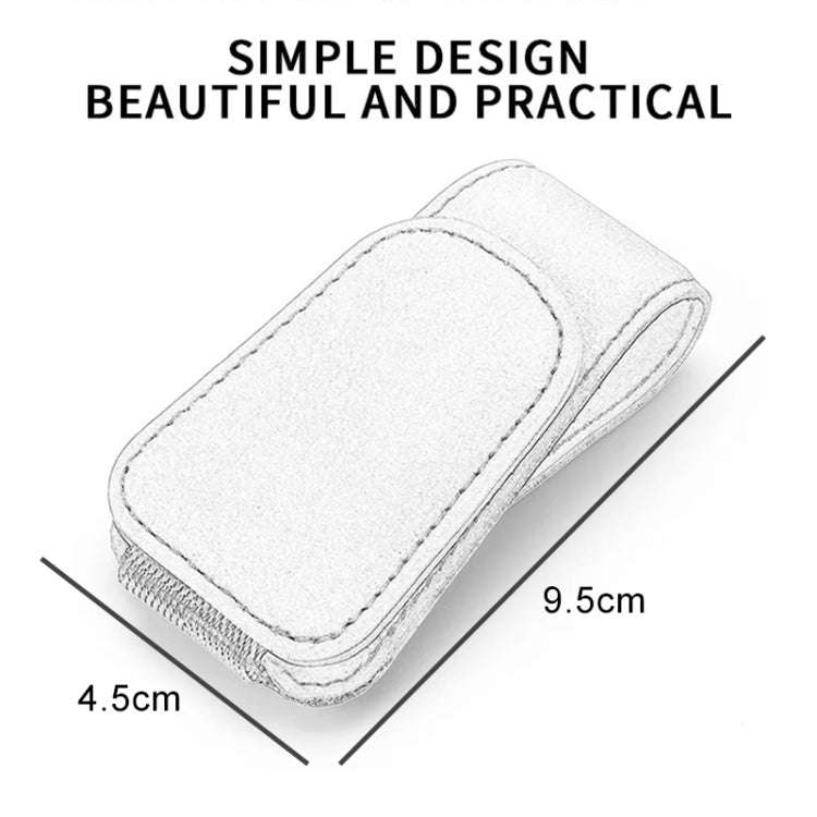 Car Sun Visor Glasses Holder Multifunctional Card Clip Storage Rack(Red)