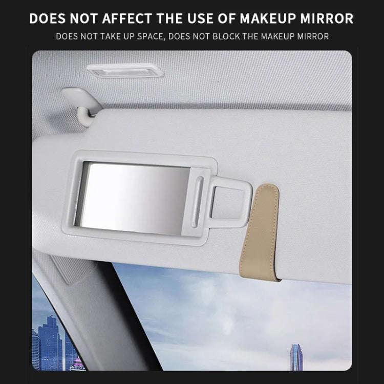 Car Sun Visor Glasses Holder Multifunctional Card Clip Storage Rack(Blue)