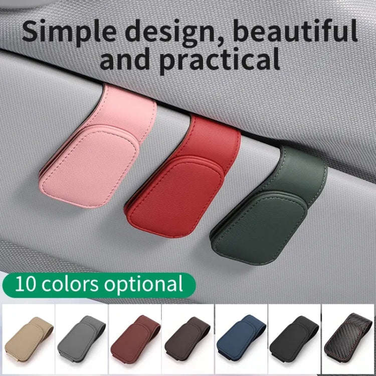 Car Sun Visor Glasses Holder Multifunctional Card Clip Storage Rack(Blue)