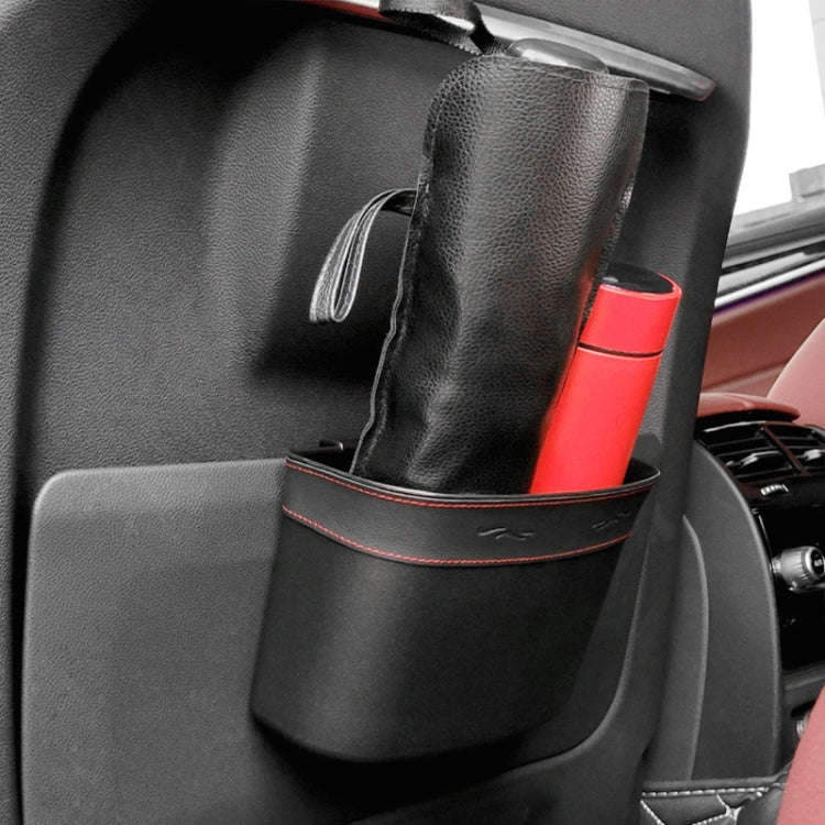 Car Trash Can Car Hanging Sundries Storage Box(Red)