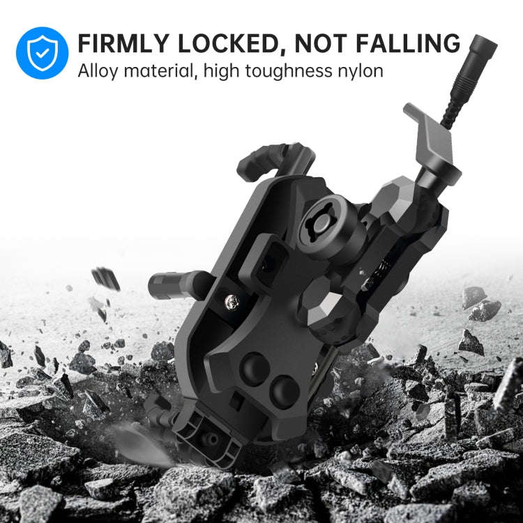 WUPP CS-1848B1 15W Motorcycle Wireless Fast Charging Phone Navigation Holder, Style:Rearview Mirr...