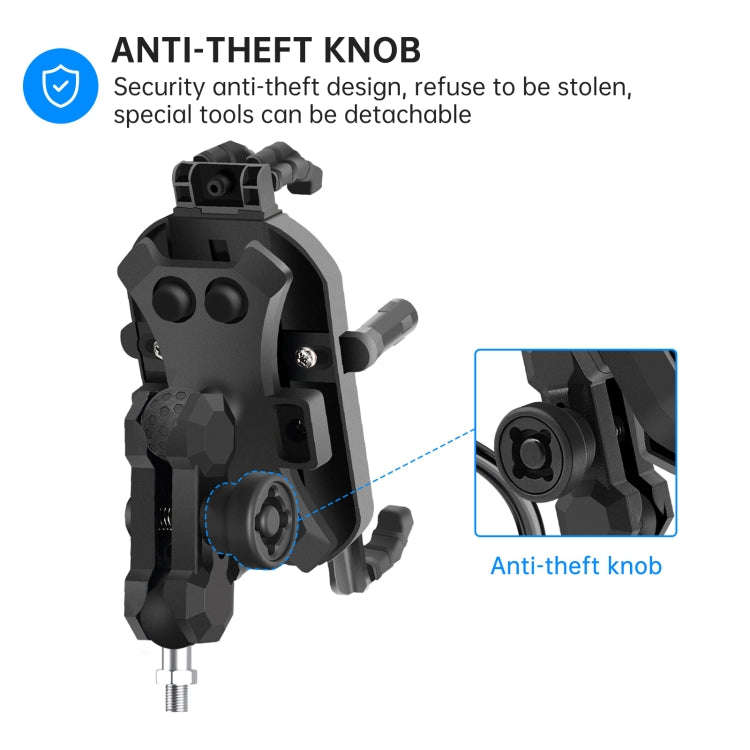 WUPP ZH-1848A1 Motorcycle Shock Absorption Riding Phone Navigation Holder, Style:M8 Ball Joint