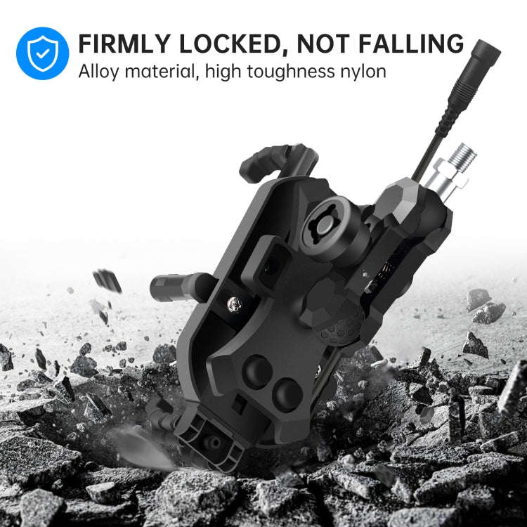 WUPP ZH-1848B1 15W Motorcycle Wireless Fast Charging Phone Navigation Holder, Style:M8 Ball Joint