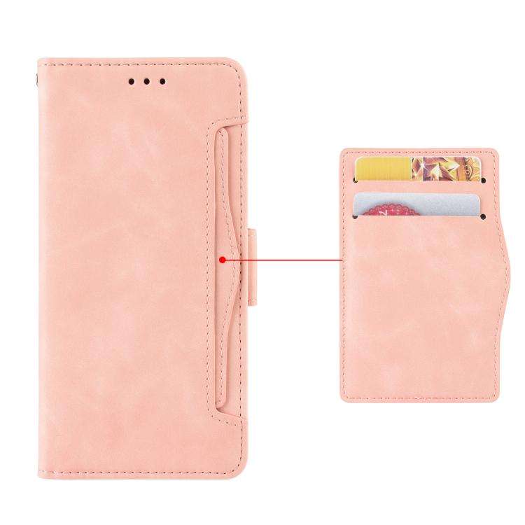 For Infinix Note 50x 5G Skin Feel Calf Texture Card Slots Leather Phone Case(Pink)