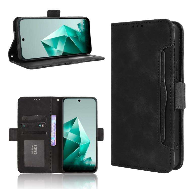 For Infinix Note 50x 5G Skin Feel Calf Texture Card Slots Leather Phone Case(Black)