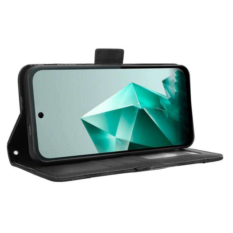 For Infinix Note 50x 5G Skin Feel Calf Texture Card Slots Leather Phone Case(Black)