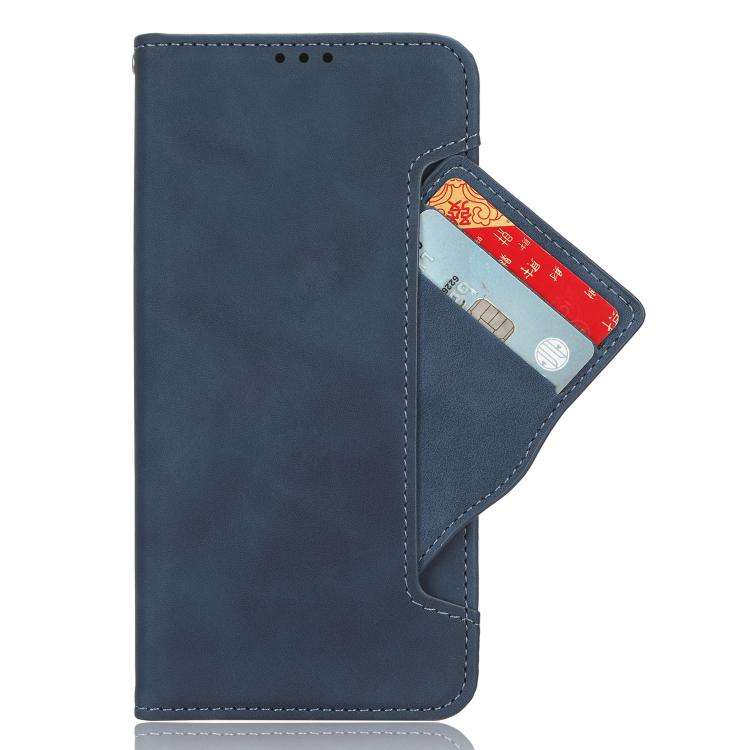 For Infinix Note 50x 5G Skin Feel Calf Texture Card Slots Leather Phone Case(Blue)