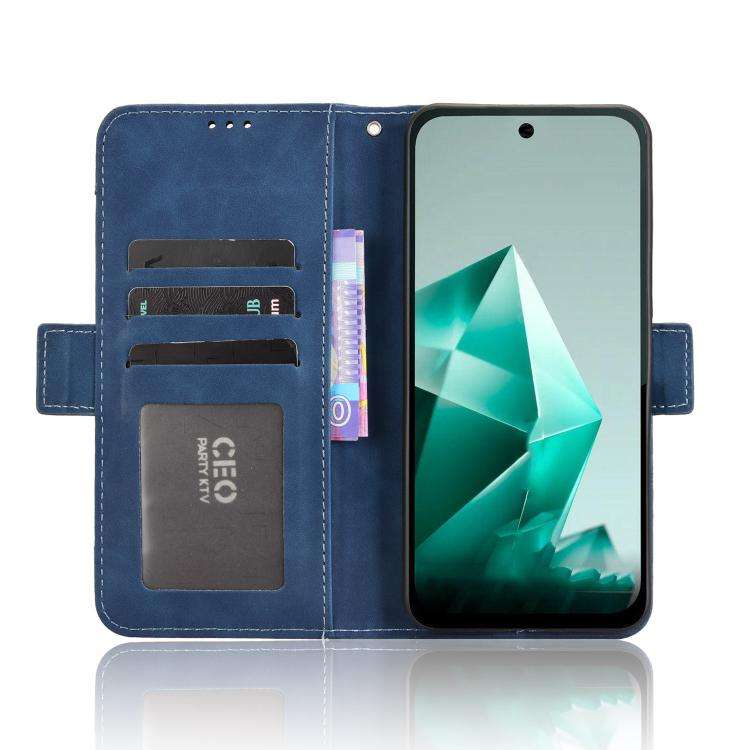 For Infinix Note 50x 5G Skin Feel Calf Texture Card Slots Leather Phone Case(Blue)