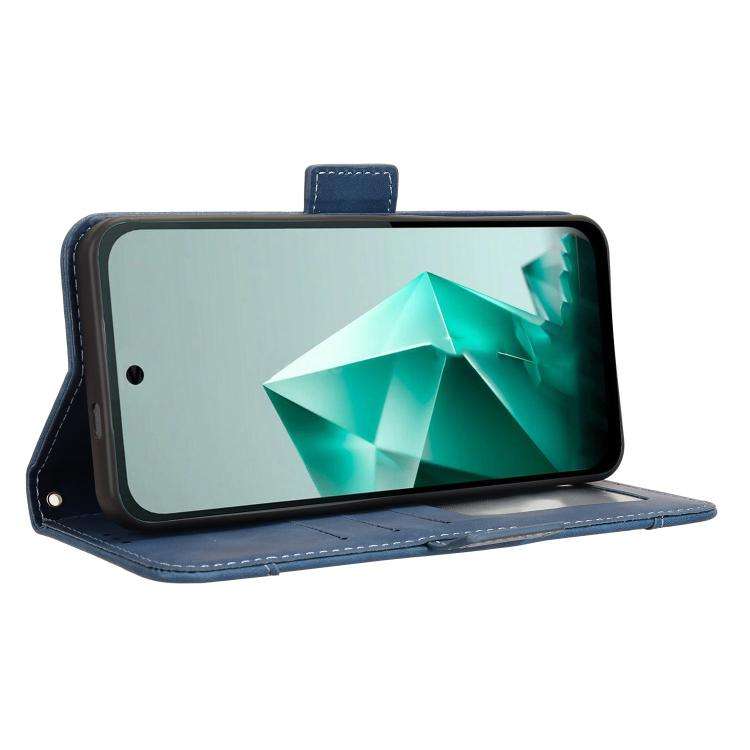 For Infinix Note 50x 5G Skin Feel Calf Texture Card Slots Leather Phone Case(Blue)