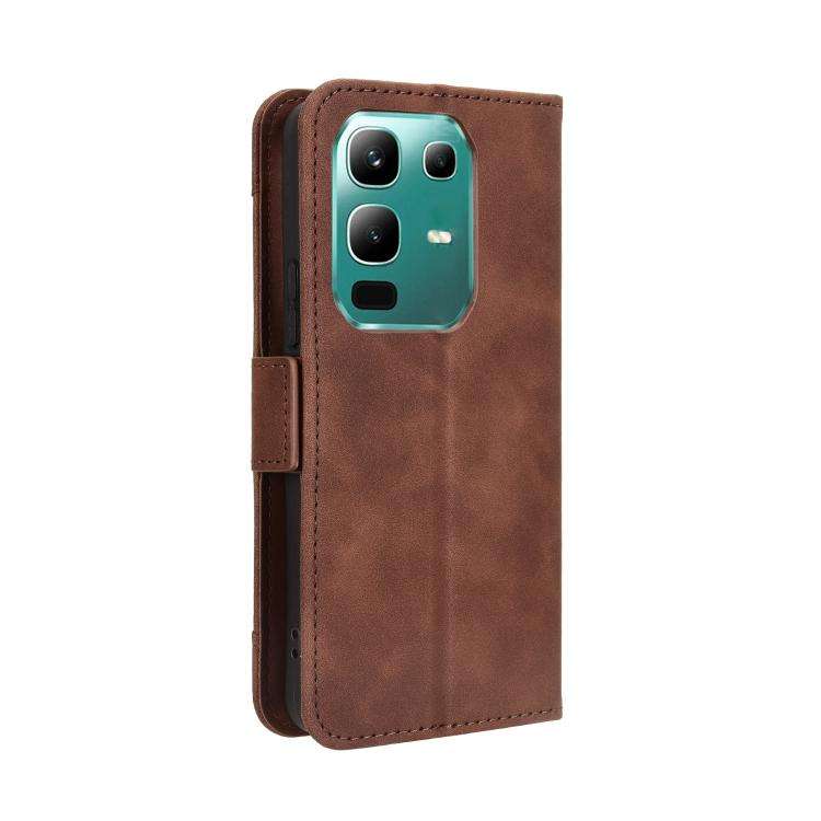 For Infinix Note 50x 5G Skin Feel Calf Texture Card Slots Leather Phone Case(Brown)