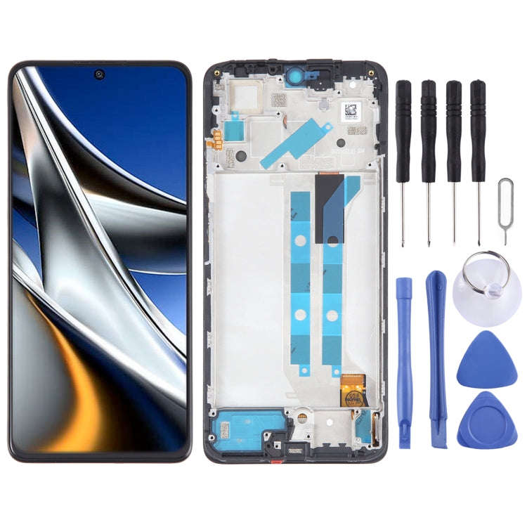OLED Material LCD Screen For Xiaomi Poco X4 Pro 5G Digitizer Full Assembly with Frame