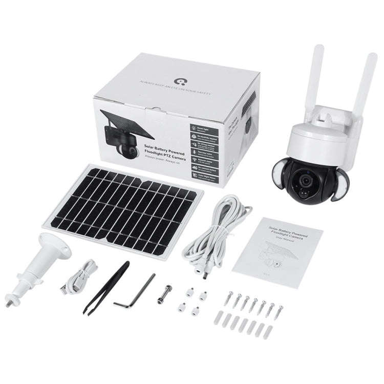SHIWOJIA IP66 Waterproof 4G 3MP Solar Dome IP Camera, Two-way Audio & PIR Motion Detection & Nigh...
