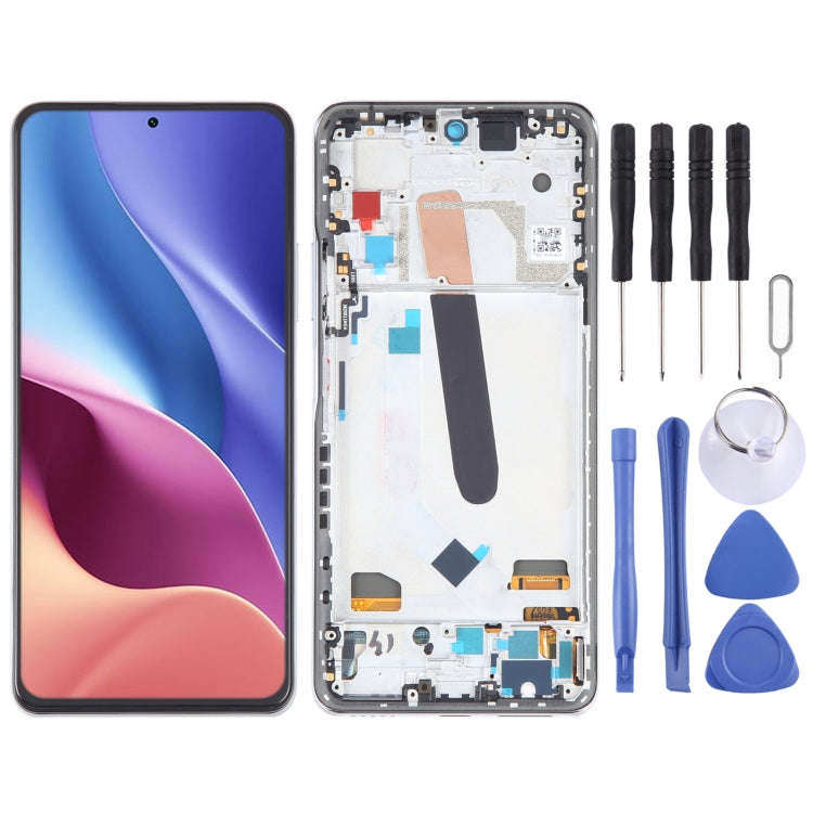 OLED LCD Screen For Xiaomi Redmi K40 Pro+ Digitizer Full Assembly with Frame(Silver)