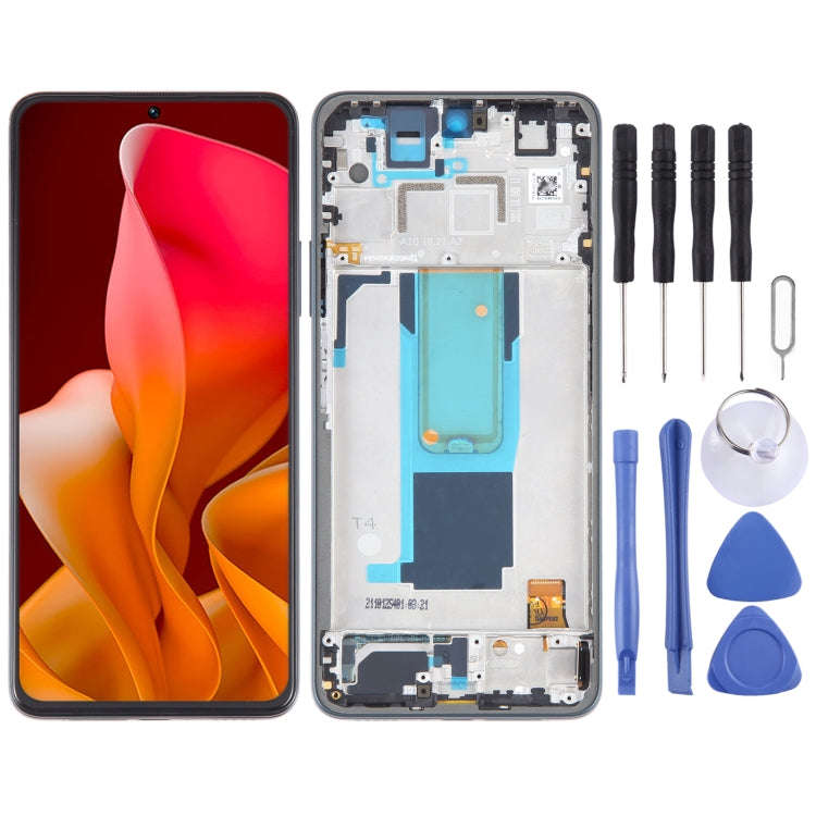 For Xiaomi 11i 5G 2022 LCD Screen Digitizer Full Assembly with Frame(Green)