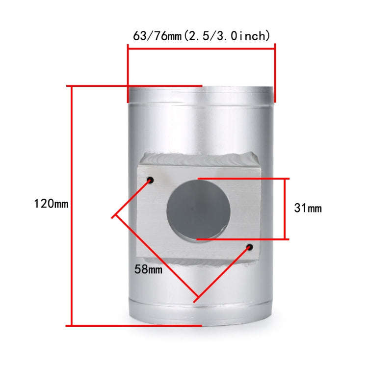 63mm XH-UN601 Car Modified Engine Air Flow Meter Flange Intake Sensor Base for Mitsubishi Lancer