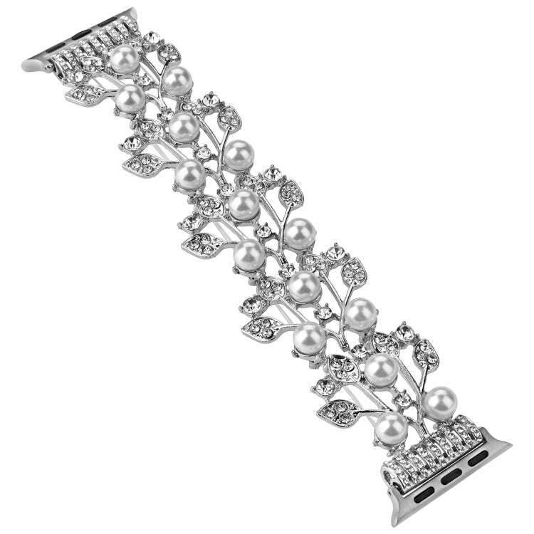 Four-leaf Bead Metal Watch Band For Apple Watch Ultra 2 49mm(Silver)