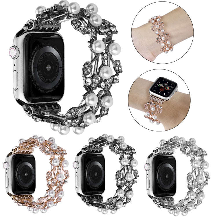 Four-leaf Bead Metal Watch Band For Apple Watch Ultra 2 49mm(Silver)