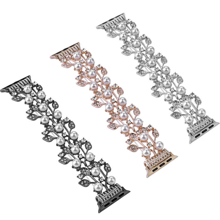 Four-leaf Bead Metal Watch Band For Apple Watch Ultra 2 49mm(Silver)