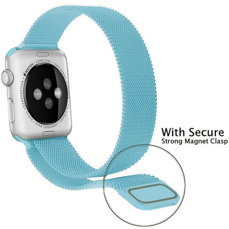 For Apple Watch Series 9&8&7 41mm / 6 & SE & 5 & 4 40mm / 3 & 2 & 1 38mm Milanese Loop Magnetic S...