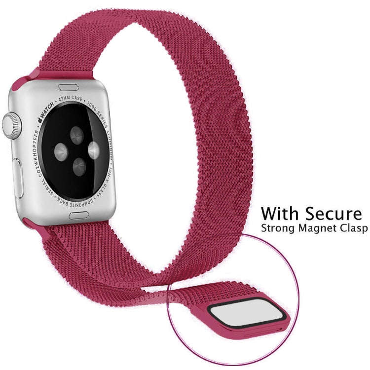 For Apple Watch Series 9&8&7 41mm / 6 & SE & 5 & 4 40mm / 3 & 2 & 1 38mm Milanese Loop Magnetic S...