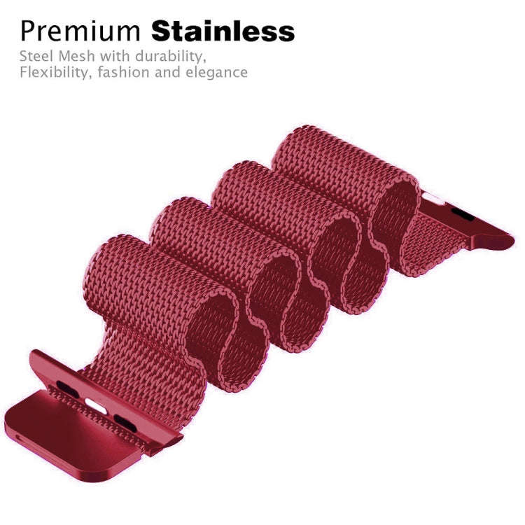 For Apple Watch Series 9&8&7 41mm / 6 & SE & 5 & 4 40mm / 3 & 2 & 1 38mm Milanese Loop Magnetic S...