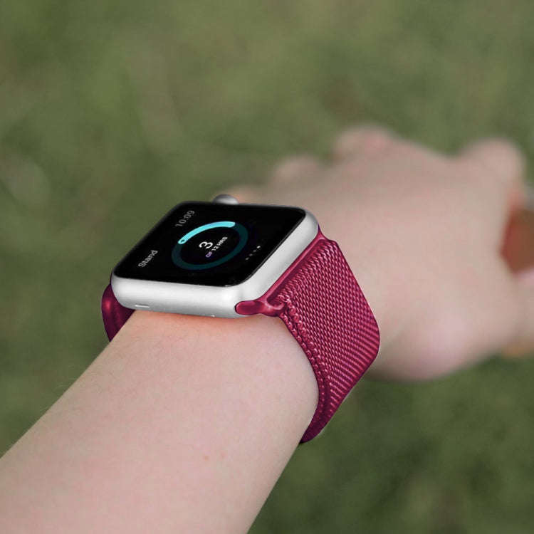 For Apple Watch Series 9&8&7 41mm / 6 & SE & 5 & 4 40mm / 3 & 2 & 1 38mm Milanese Loop Magnetic S...
