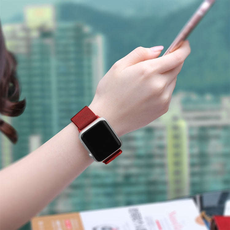 For Apple Watch Series 9&8&7 41mm / SE 3&SE 2&6&SE&5&4 40mm / 3&2&1 38mm Milanese Loop Magnetic S...