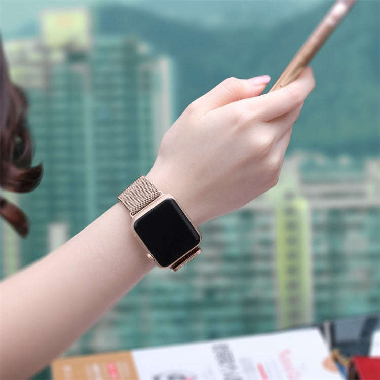 For Apple Watch Series 9&8&7 41mm / 6 & SE & 5 & 4 40mm / 3 & 2 & 1 38mm Milanese Loop Magnetic S...