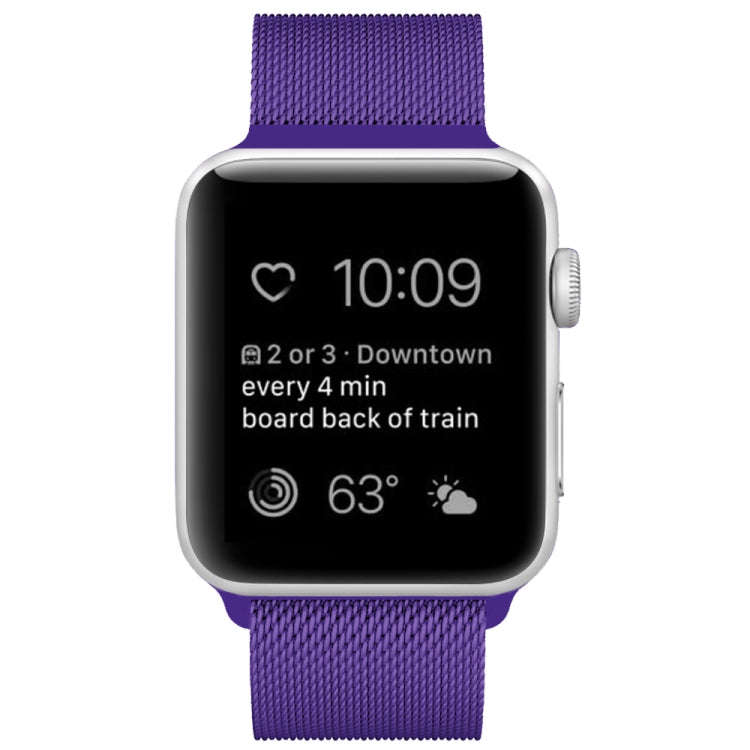 For Apple Watch Series 9&8&7 41mm / 6 & SE & 5 & 4 40mm / 3 & 2 & 1 38mm Milanese Loop Magnetic S...