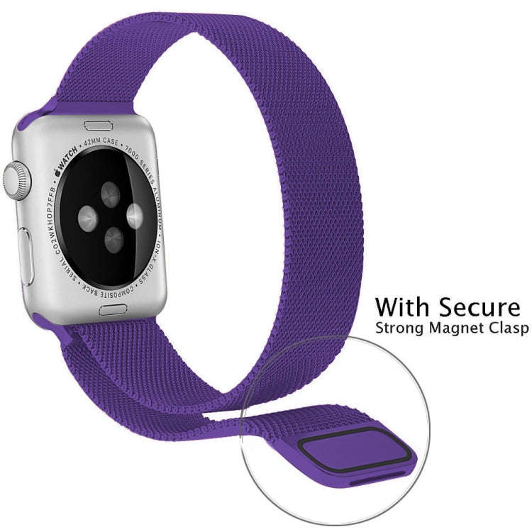 For Apple Watch Series 9&8&7 41mm / 6 & SE & 5 & 4 40mm / 3 & 2 & 1 38mm Milanese Loop Magnetic S...