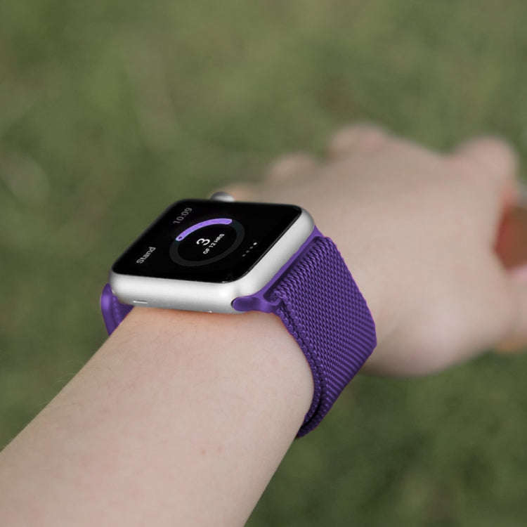 For Apple Watch Series 9&8&7 41mm / 6 & SE & 5 & 4 40mm / 3 & 2 & 1 38mm Milanese Loop Magnetic S...