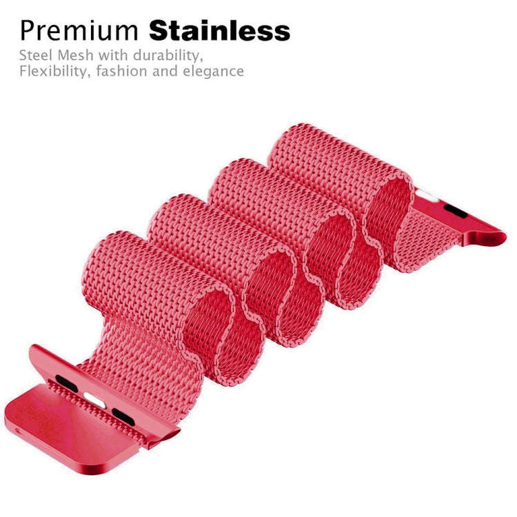 For Apple Watch Series 9&8&7 41mm / 6 & SE & 5 & 4 40mm / 3 & 2 & 1 38mm Milanese Loop Magnetic S...