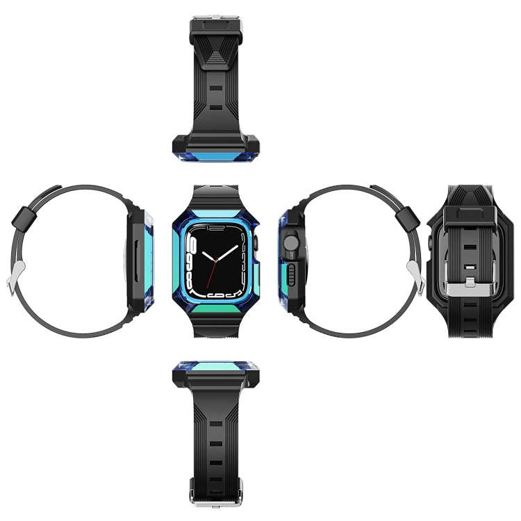 Armor Case Integrated TPU Watch Band For Apple Watch 9 45mm(Purple)