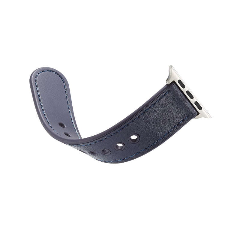 For Apple Watch Series 9&8&7 41mm / SE 3&SE 2&6&SE&5&4 40mm / 3&2&1 38mm Single Buckle TPU+ Genui...