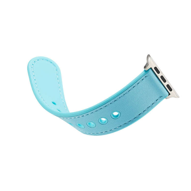 For Apple Watch Series 9&8&7 41mm / SE 3&SE 2&6&SE&5&4 40mm / 3&2&1 38mm Single Buckle TPU+ Genui...