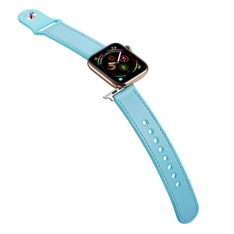 For Apple Watch Series 9&8&7 41mm / SE 3&SE 2&6&SE&5&4 40mm / 3&2&1 38mm Single Buckle TPU+ Genui...