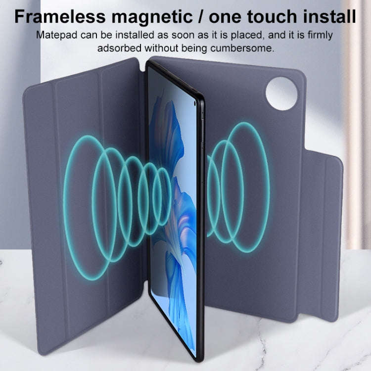 For Huawei Matepad Pro 11 3-fold Double-sided Clip Buckle Magnetic Smart Tablet Case(Lavender)