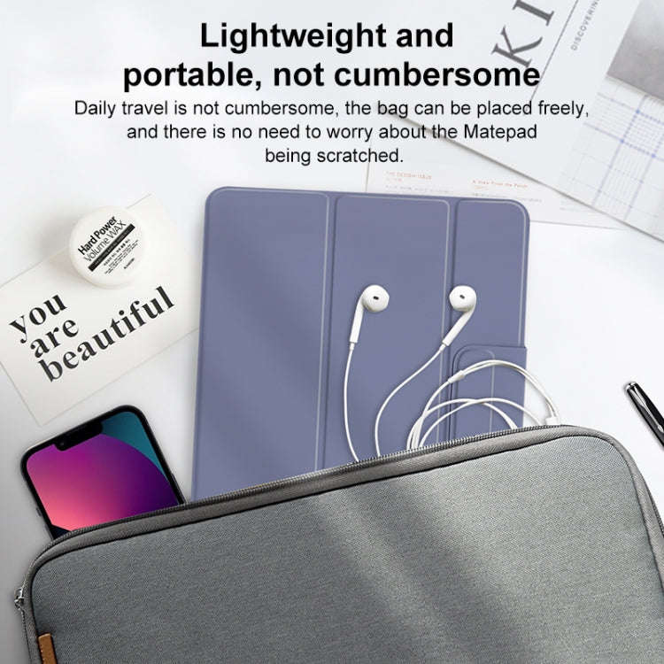 For Huawei Matepad Pro 11 3-fold Double-sided Clip Buckle Magnetic Smart Tablet Case(Lavender)